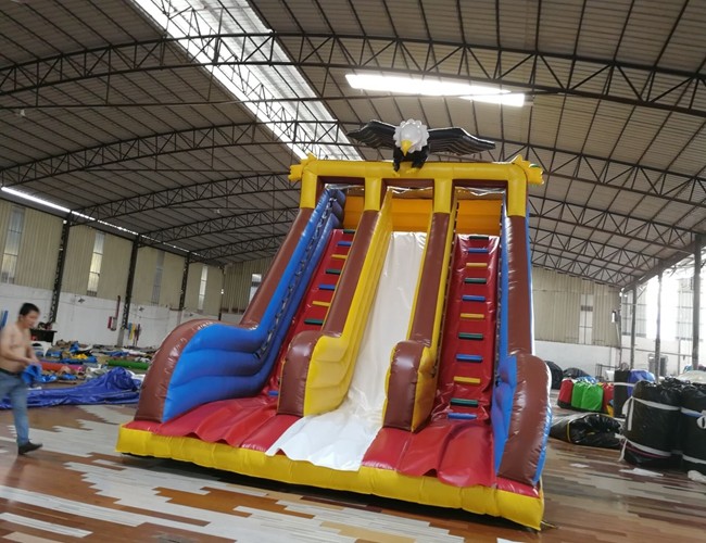 Commercial water slide inflatable fun castle infatable slide for amusement park