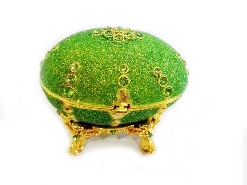 Russian Easter Egg Jewelry Box Crystal Trinket Holder Ring Organizer Home Decor Faberge Egg for Jewelry Boxes Gift