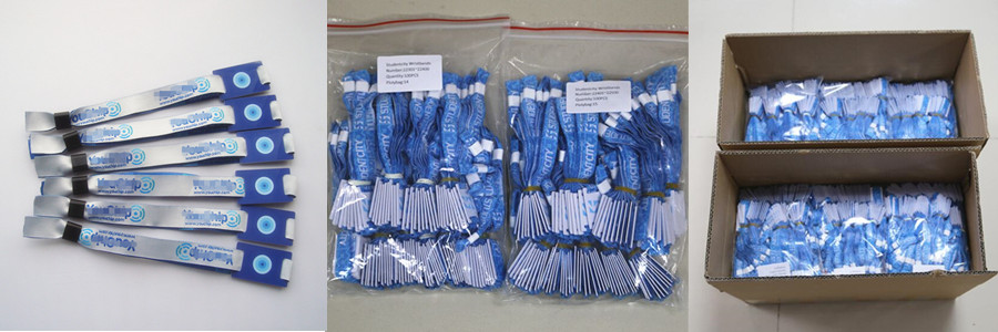 Disposable RFID NFC Wrist Band Smart Weatherproof Dupont Paper Material