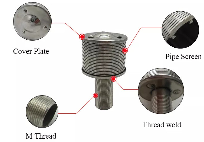 Resist Pressure Sand Filter Wedge Wire Nozzle Screen For Tap Water Resin