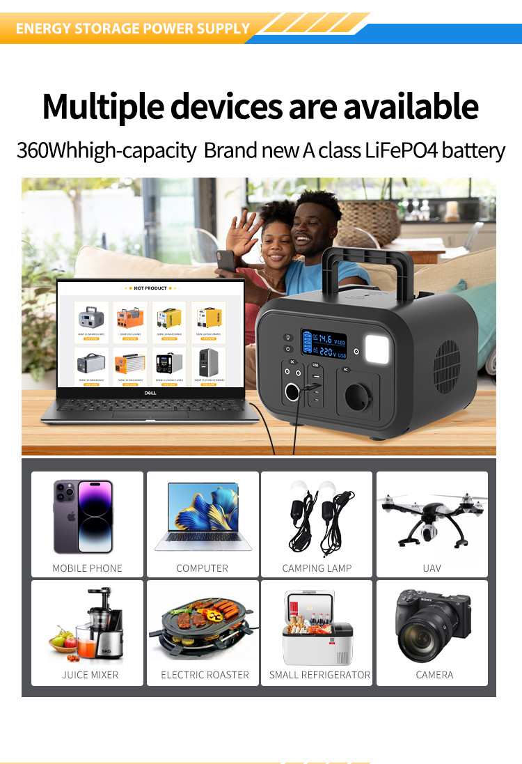 Portable Solar Charging Station Solar Panel Power Station For Outdoor Emergency Power Supply