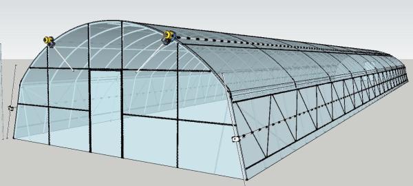 High Tunnel Agricultural Polyethylene Film Greenhouse For Tomato