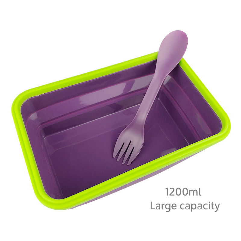 Custom Logo Large Volume Microwave Oven Freezer Safe Leak-Proof Airtight Rectangular Rectangle Silicone Food Storage Container