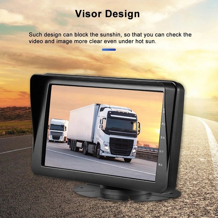 7inch Android GPS Navigation Full HD Truck Car DVR Camera Dash Cam 2CHs