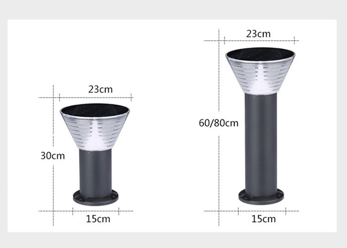 Energy Conservation Solar Lawn Lights 3200AH 6400mAH 30cm 60cm 80cm Height