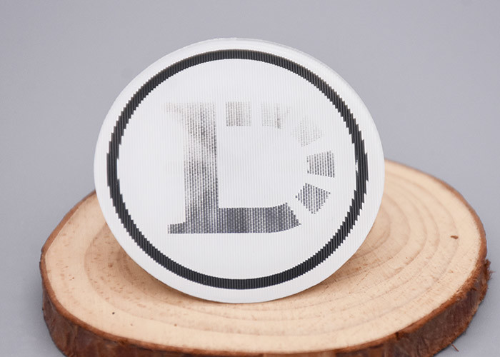 Silicone Rubber Backing, Printed With A Black Reflective Logo,For Clothing