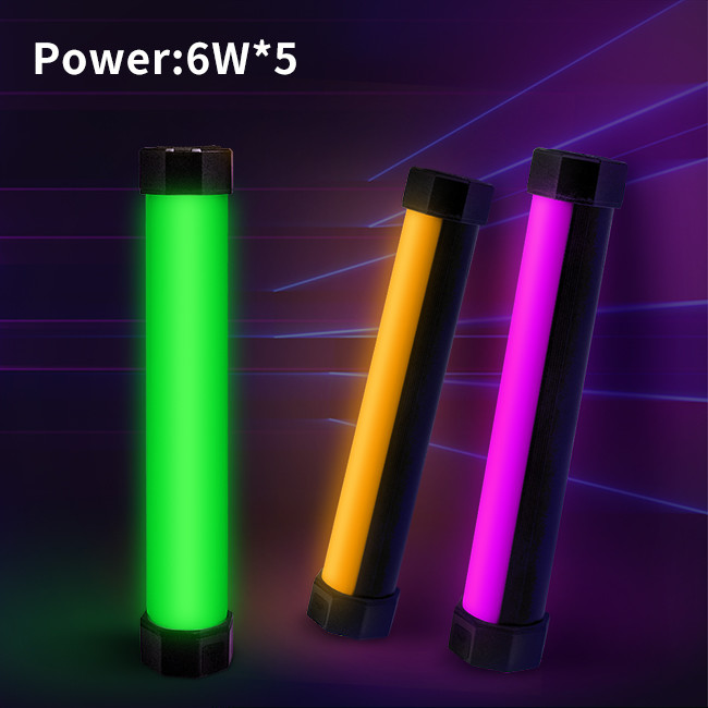 Magnetic RGBW with 14 effects fill light for TikTok Vlog selfie livestream photography Rechargeable LED Tube Light