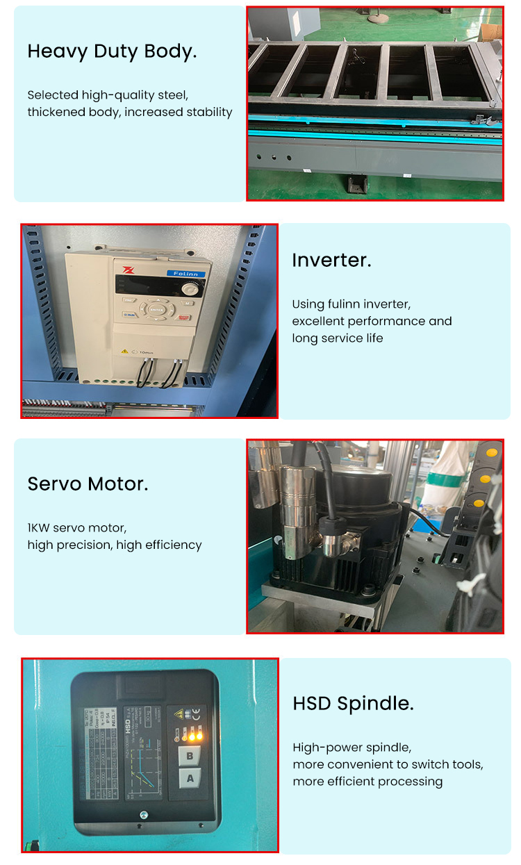2500KG Single Spindle Professional Auto 1325 CNC Router for Retail Manufacturing