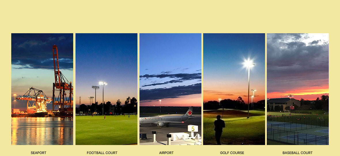 600-1800W Led High Power Light Sports Light for Wind Load Can Stand 17class Wind Load 56.1-61.2 M/s
