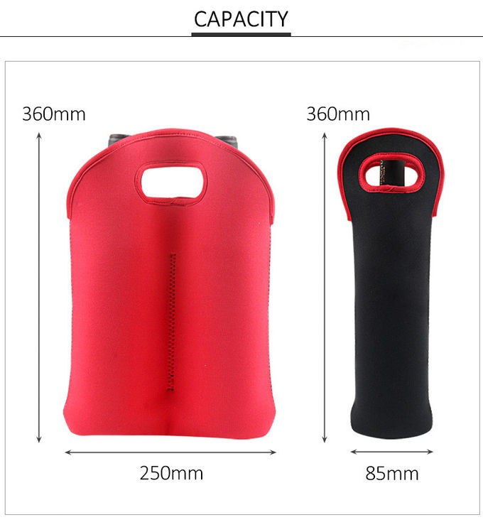 Waterproof Pure Color L8.5*H36CM Neoprene Bottle Sleeve