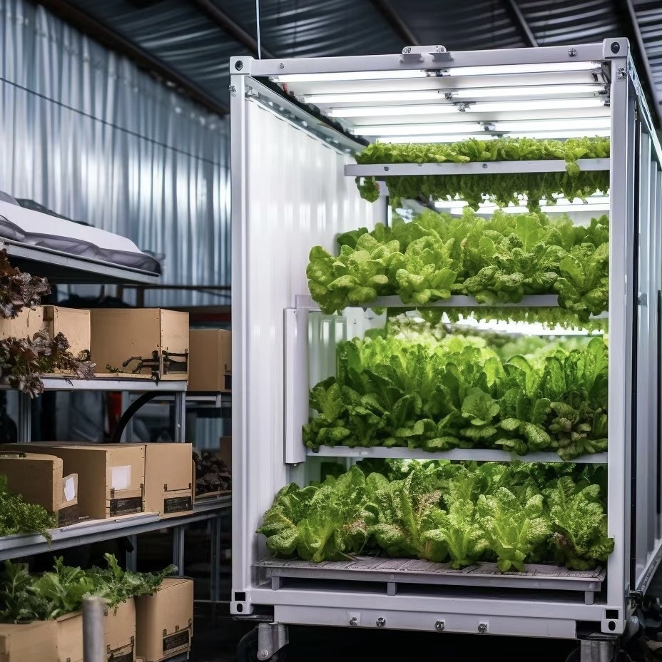 Container Greenhouse for Growing Leafy Veggies