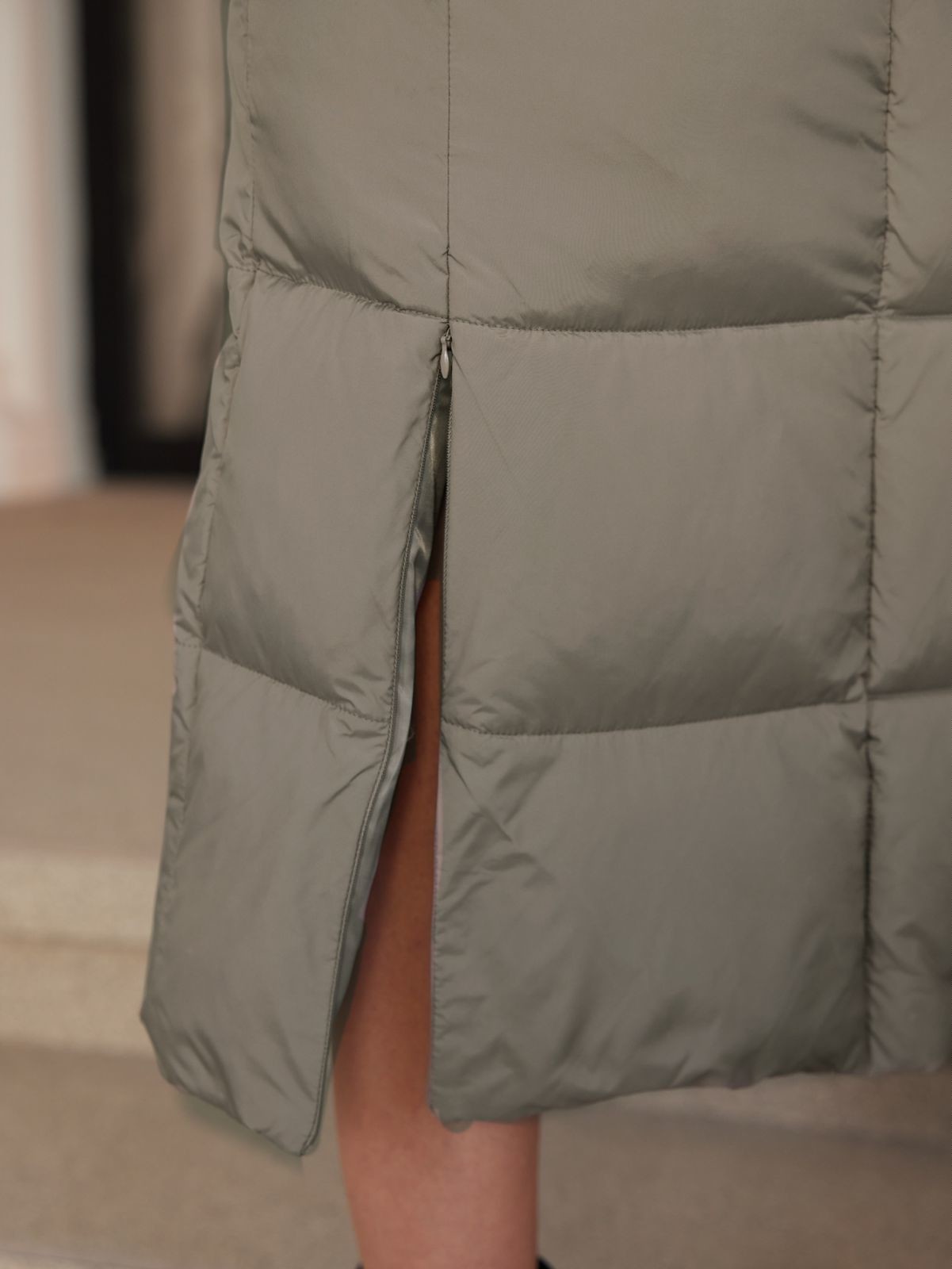 Bio Fluff Woman Coat Hooded Thickened Long Cotton Coat with Slanted Placket and Pleats for Bio Fluff Women s Style