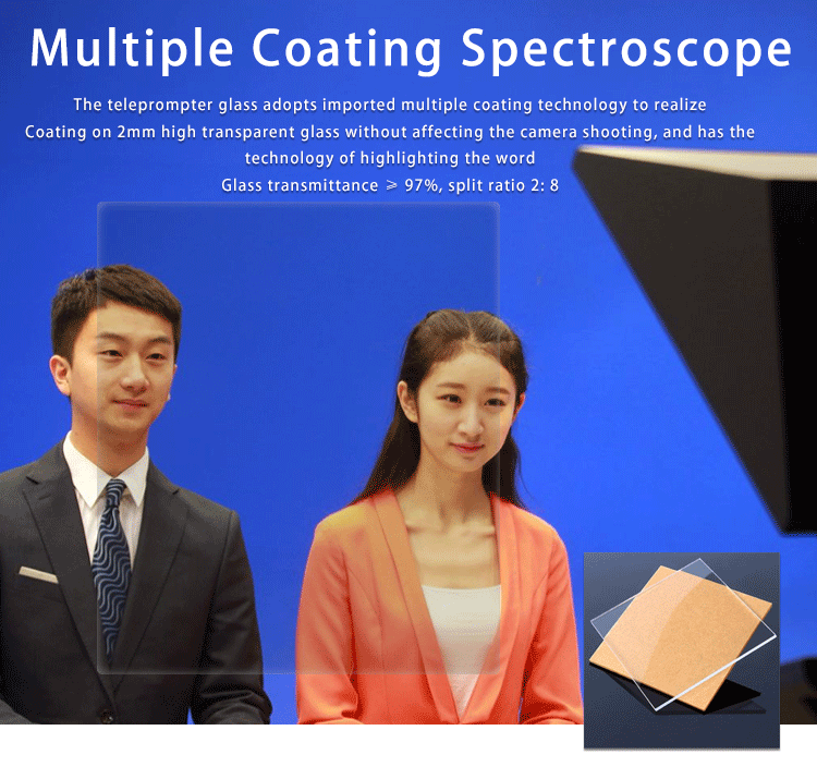 Portable Tablet Teleprompter for Tablet Live Broadcast 7.8kg 7" 11" 13" TY330