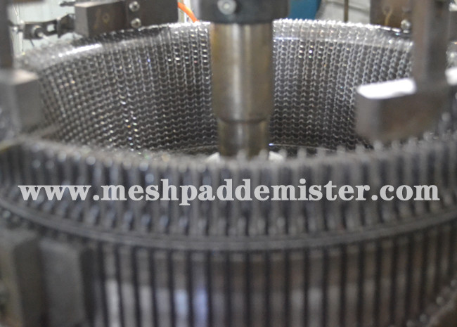 316L + PTFE Corrugated Co 50 Kg / M3 Knitted Wire Mesh
