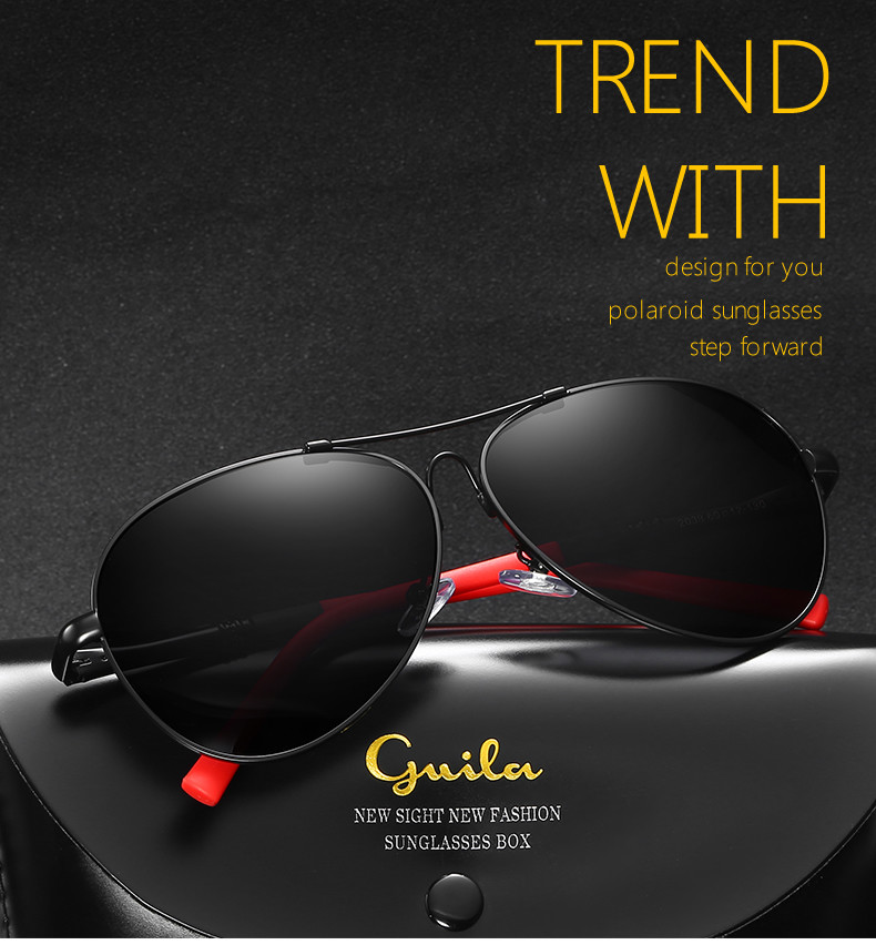 Memory Metal Frame Polarized Sunglasses Fashion Spring Leg Stylish