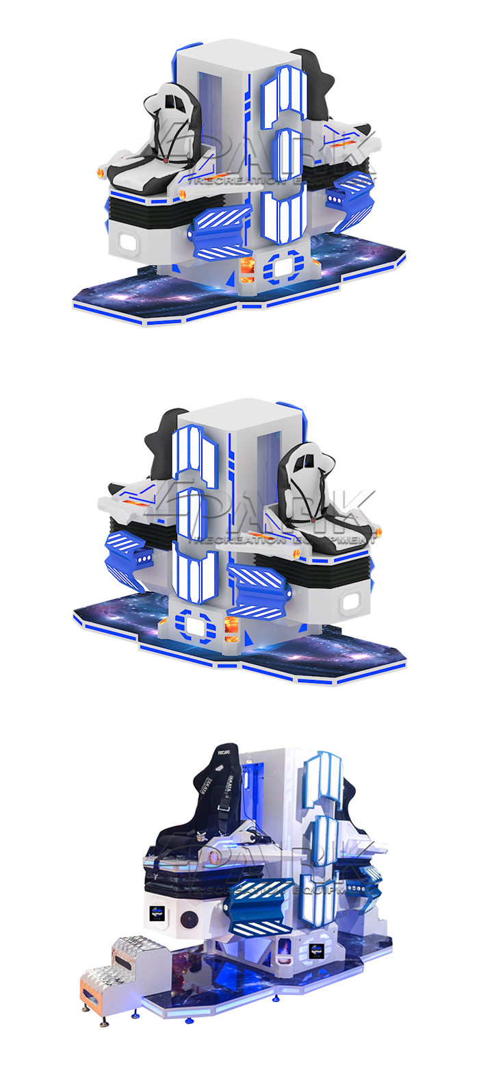 Double seat 9d vr flying game machine EPARK ferris wheel simulator jumping dropping virtual reality