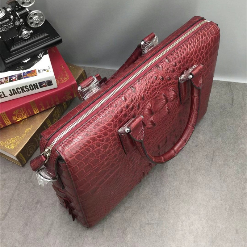 Exotic Genuine Crocodile Skin Businessmen Briefcase Authentic Alligator Leather Male Working Handbag Large Shoulder Bag