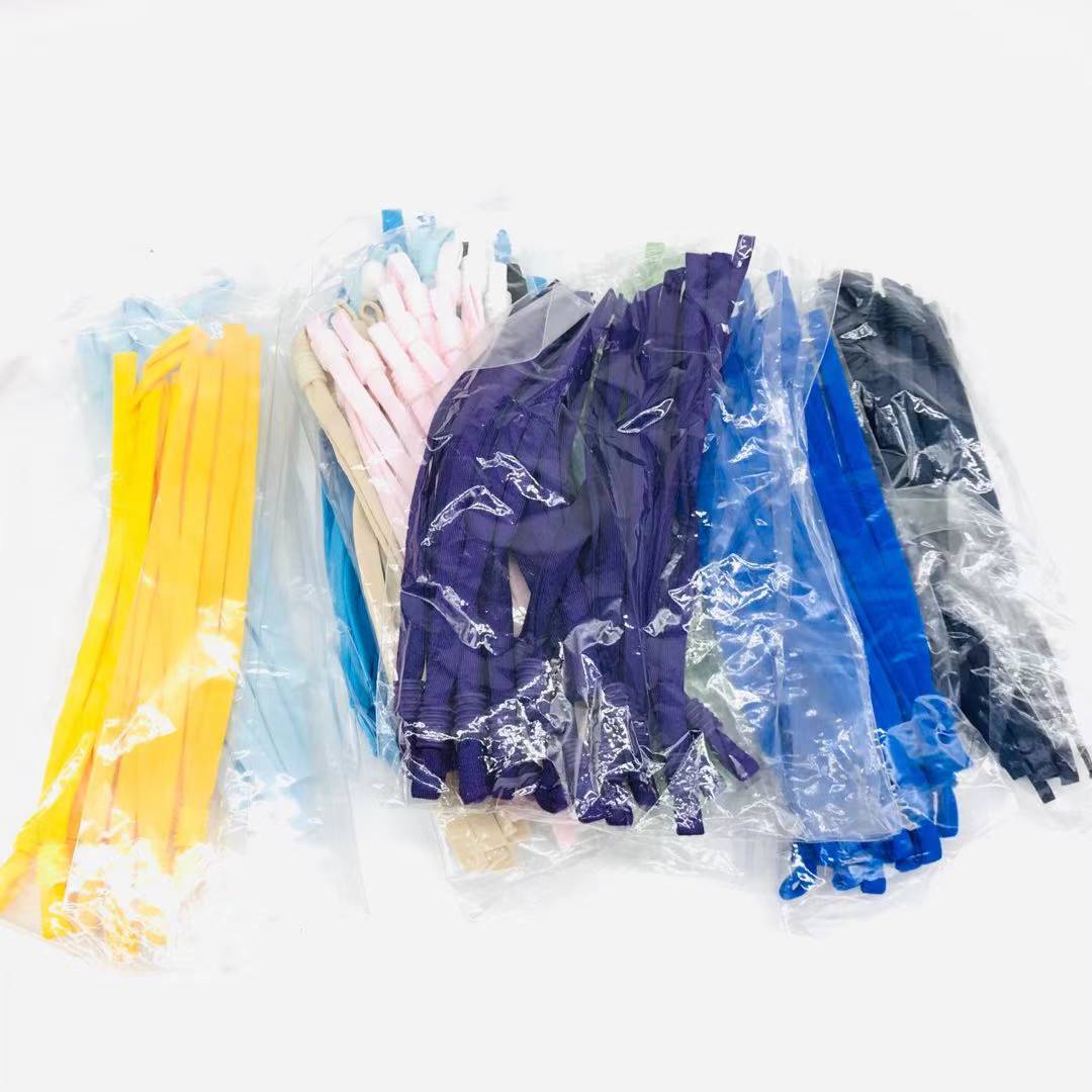 Wholesale colorful flat 5mm width adjustable elastic band ear loop with buckle for medical facemask elastic strap for face masks