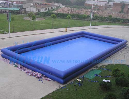 Double Tyre Rectangular Inflatable Swimming Pool For Kids / Adults