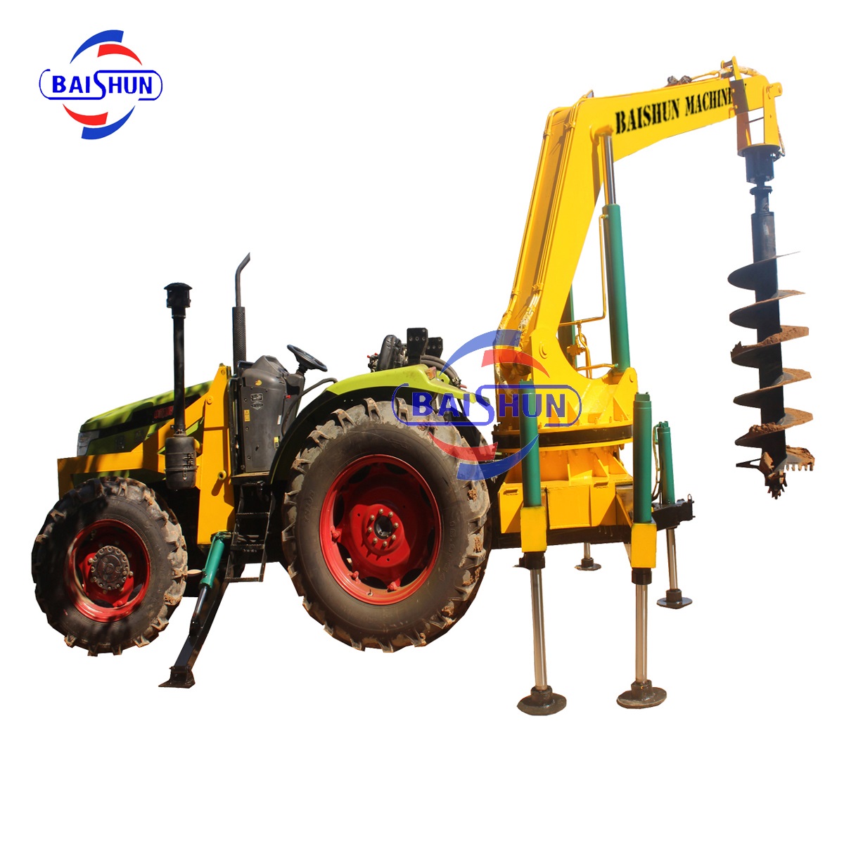 Labor Saving Earth Auger Drilling Machine for Power Pole Erection