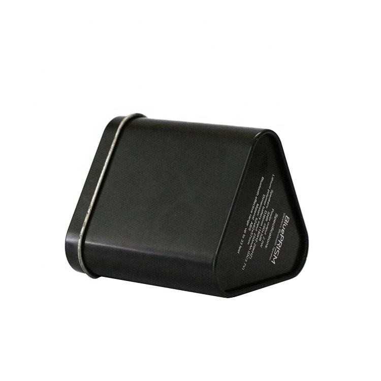 Wholesale Triangle Tin Box Black Metal Packaging Cans Custom Gift Tin Jar for Food