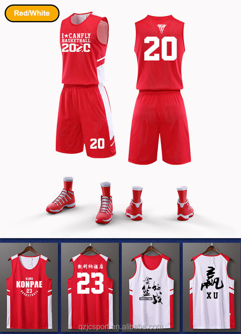 Customized basketball clothes basketball suit club basketball jersey custom made team set uniform