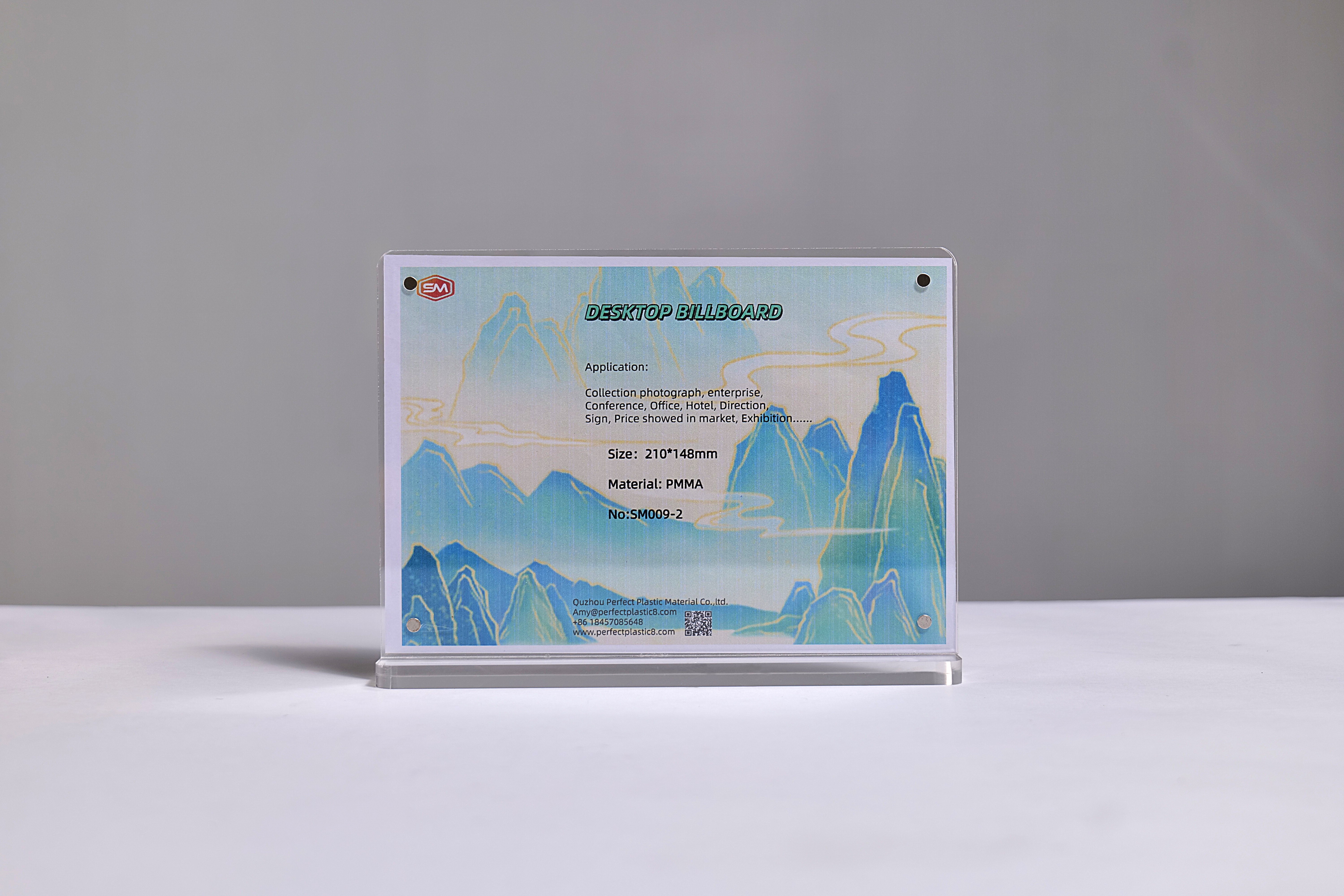 Stand Up Manufacture Insert 5 Inch T Shape Acrylic Sign Holder