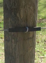 black fintube Electric Fence insulator fastened with staples available of pre-cut service diameter 13.5mm with tree legs