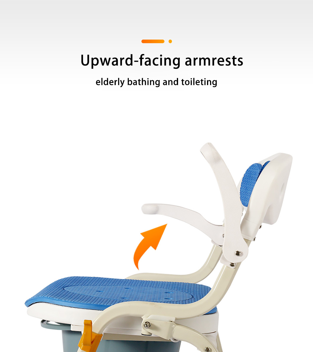 Lightweight 3 In 1 Toilet Chair Height Adjustment Folding Water Proof