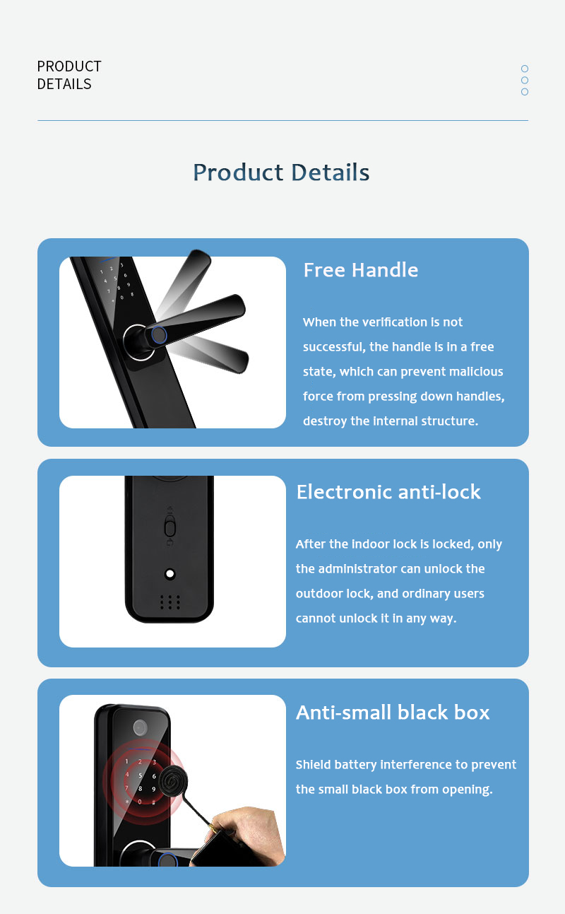 9 Languages Auto Door Lock Aluminum Alloy Remote Door Lock With Camera