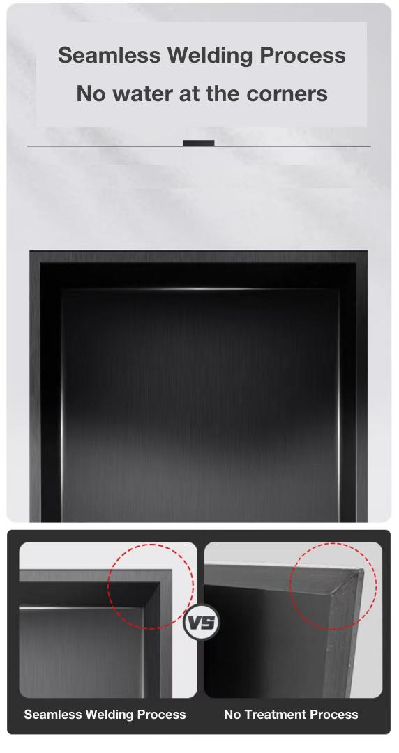 Upgrade Your Bathroom with a Sleek Stainless Steel Shower Niche and Waterproof Design