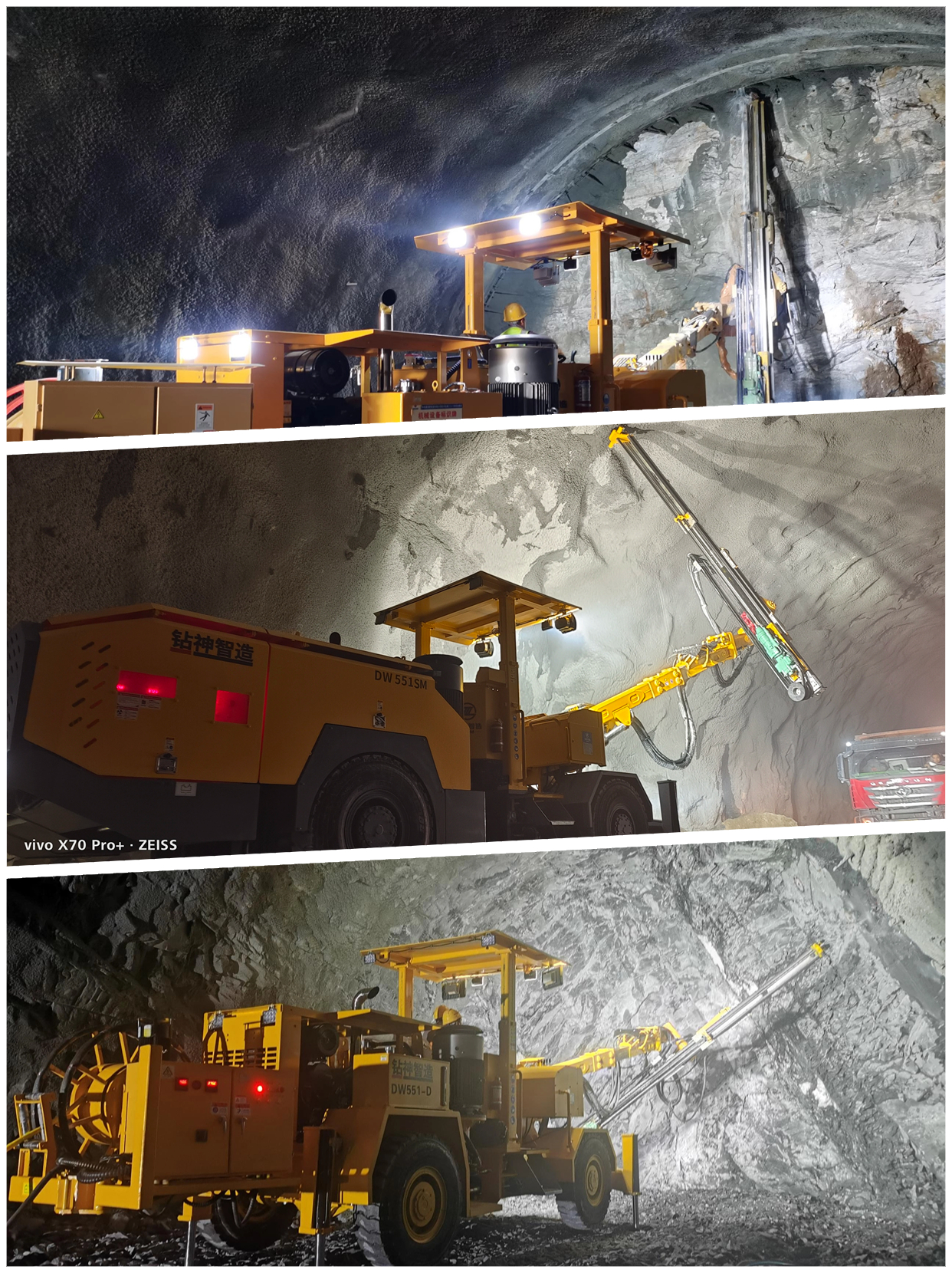 Tunnel Rock Bolts Fully Hydraulic Tunneling Jumbos Underground Rock Bolting Rig For Small Tunnels