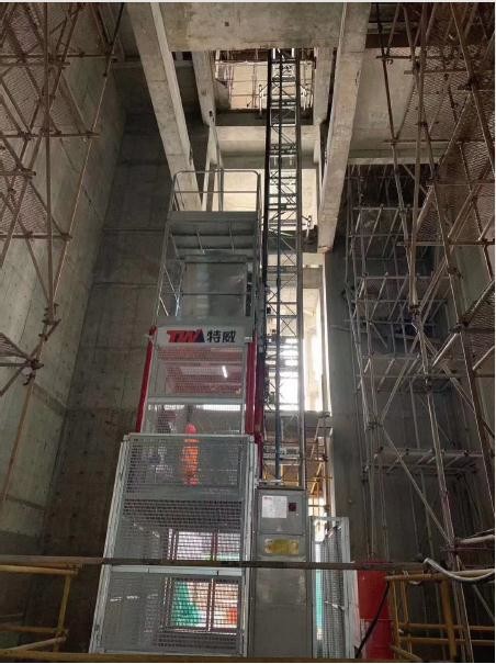 Construction 500m 96m/Min Passenger And Material Hoist Lift Bevel Heicial Gearbox heavy duty height lifter