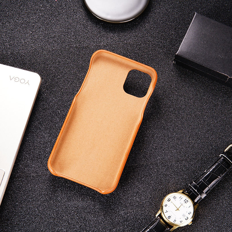 PU Leather Finger Grip Phone Case Four Colors Shock Absorption With Card Pocket