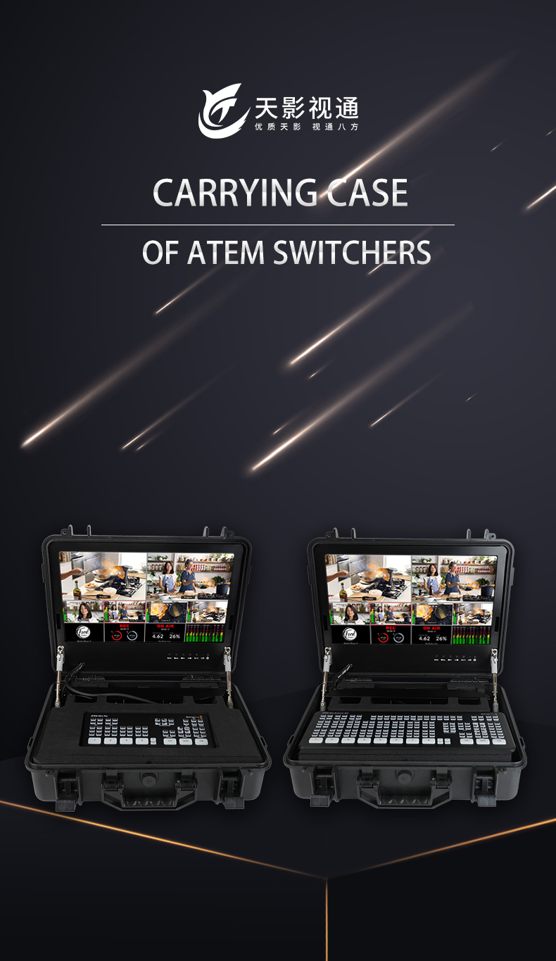 ATEM SDI Series Switchers Protective Carrying Case with Built-in 15.6 Inch Monitor