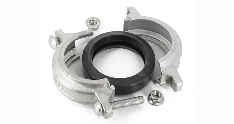 2" 300PSI Flanged Ductile Iron Pipe Fittings Stainless Steel Grooved Pipe Coupling