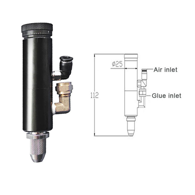 HJD35 Medium or high viscosity aluminium alloy glue fluid dispensing valve