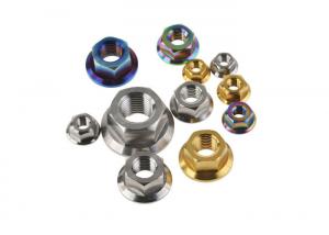 China DIN6923 M10 Titanium Nuts And Bolts Flange Hex Nut For RC Buggy Racing Car on sale
