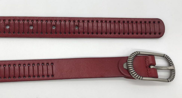 Genuine Leather Oval Buckle Belt , Womens Leather Dress Belts 2.2cm Width
