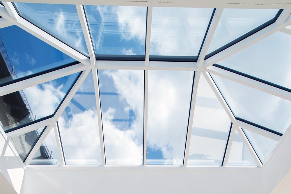 Sun Shade Roof Aluminium Skylight Tempered Glass 6063 T5 1.4-2.0mm