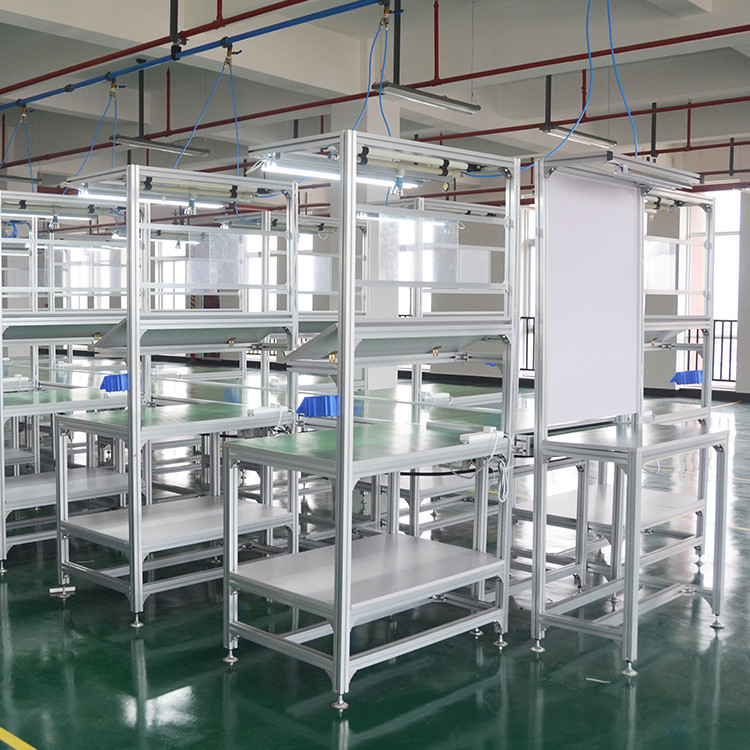 Industrial Workshop Automated Production Line Aluminium Profile Work Table