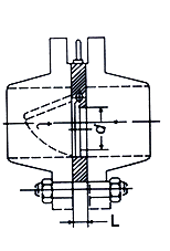 DIN Cast Iron / Steel Lift Double Flanged Ball Check Valve , Non Return Valve 10