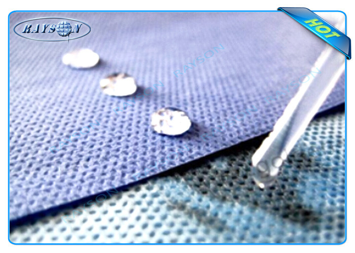 Water Proof Oval Pattern White Color SMS Non Woven Fabric For Sanitary Napkin Leg Cuff