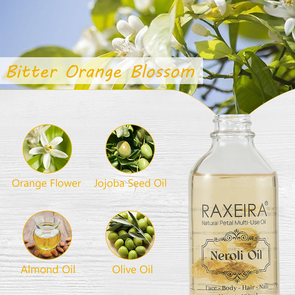 Private Label Moisturizing Neroli Skin Care Massage Oil Natural Rosemary Lavender Rose Oil Moisturizer Massage Face Bod