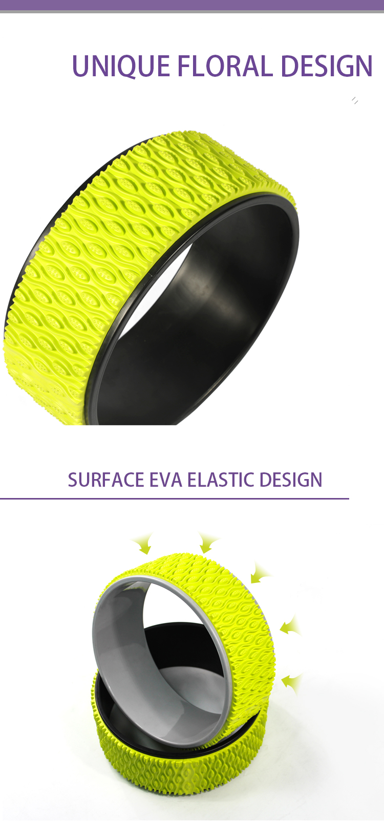 33CM X 13CM Sports Pilates Yoga Exercise Wheel ECO Core Flexibility For Back