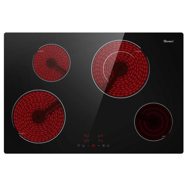 30 Inch Electric Cooktop 220-240V Built-In Ceramic Cooktop Stove Top 4 Burners
