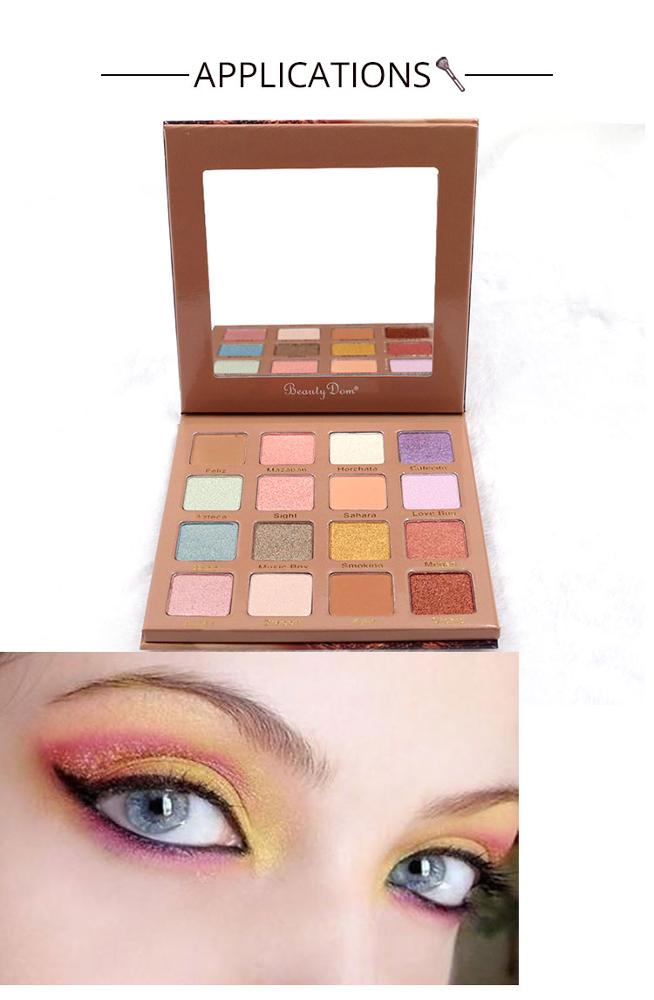 Nature Color Waterproof Eyeshadow Palette 12*12*5cm Multicolor Eye Makeup
