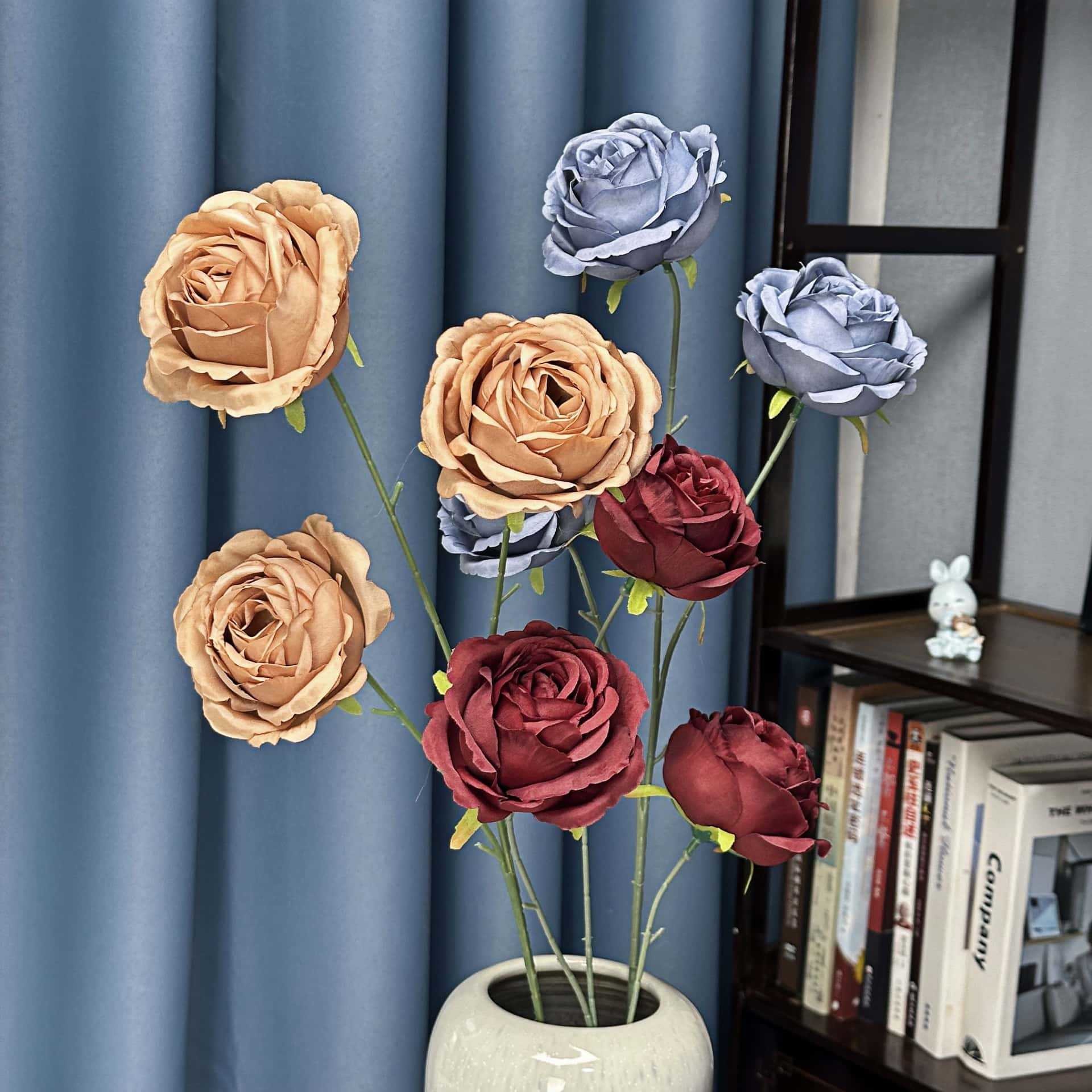 Simulated Flowers, 3 Roses, Wedding Home Decor, Handmade Bouquet Scene Arrangement, Cross border Fake Flower Ornament