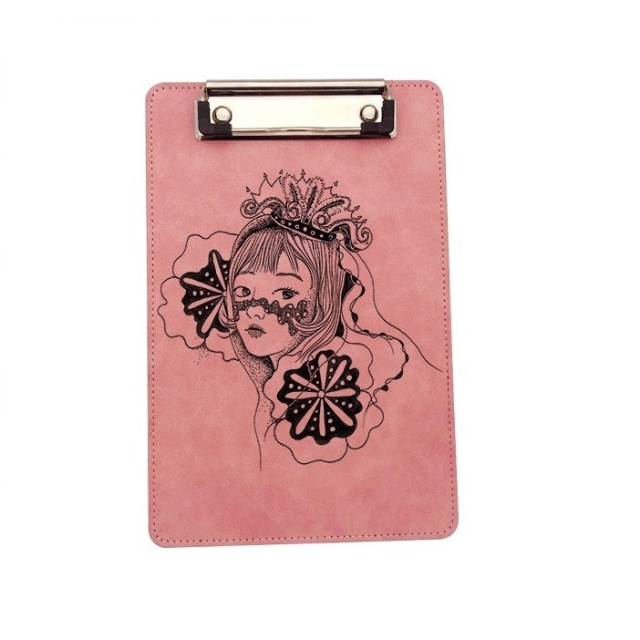 Customized Single Sided And Double Sided Printing Sublimation Leather PU Clipboard For Sublimation Printing