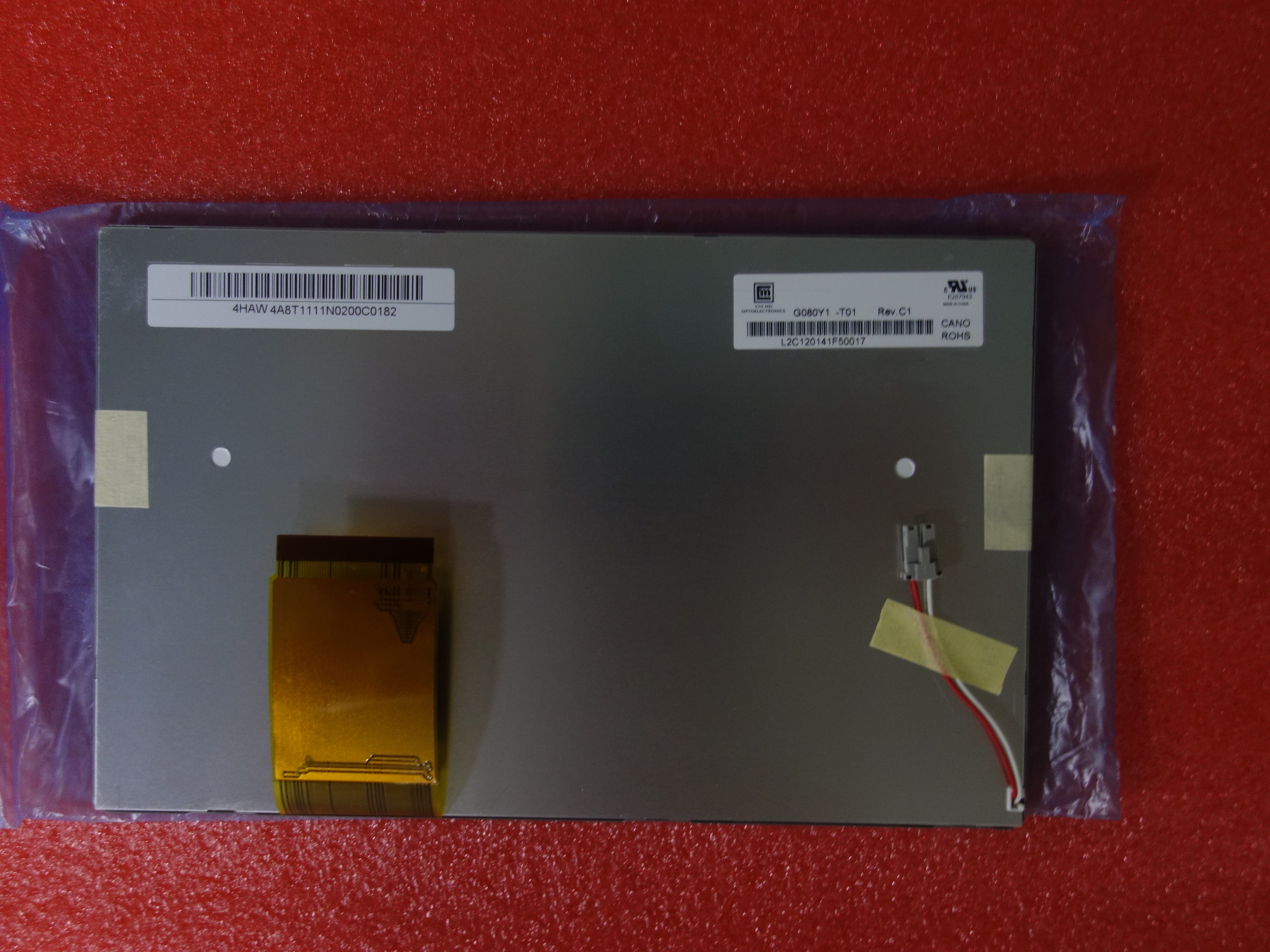 G080Y1-T01 Innolux 8" LCM 800×480 Industrial LCD Panel